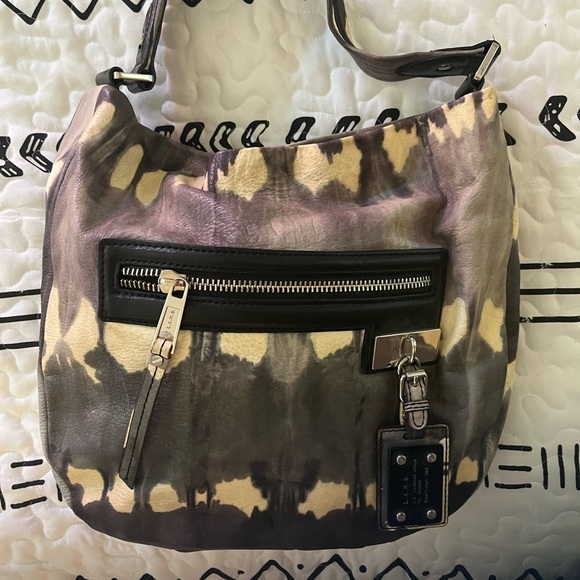 Vintage L.A.M.B. Leather Josephine Tie Dye Handbag w/ Dust Bag - Picture 3 of 15